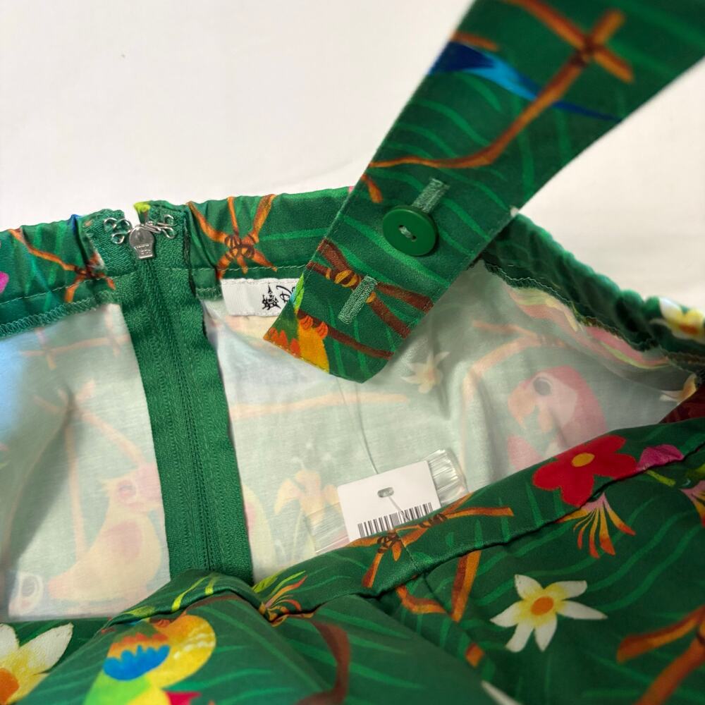 Disney Parks Enchanted Tiki Room Dress Women's XS Fit To Flare Disneyland Birds - Picture 7 of 13
